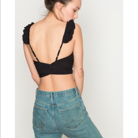 Only hearts ruffle bra top, sz m, NWT - Picture 6 of 8